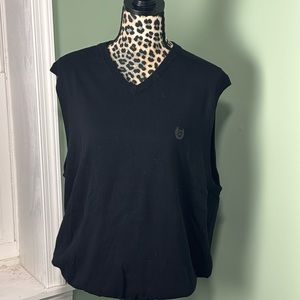 Chaps black, sleeveless sweater vest, extra large